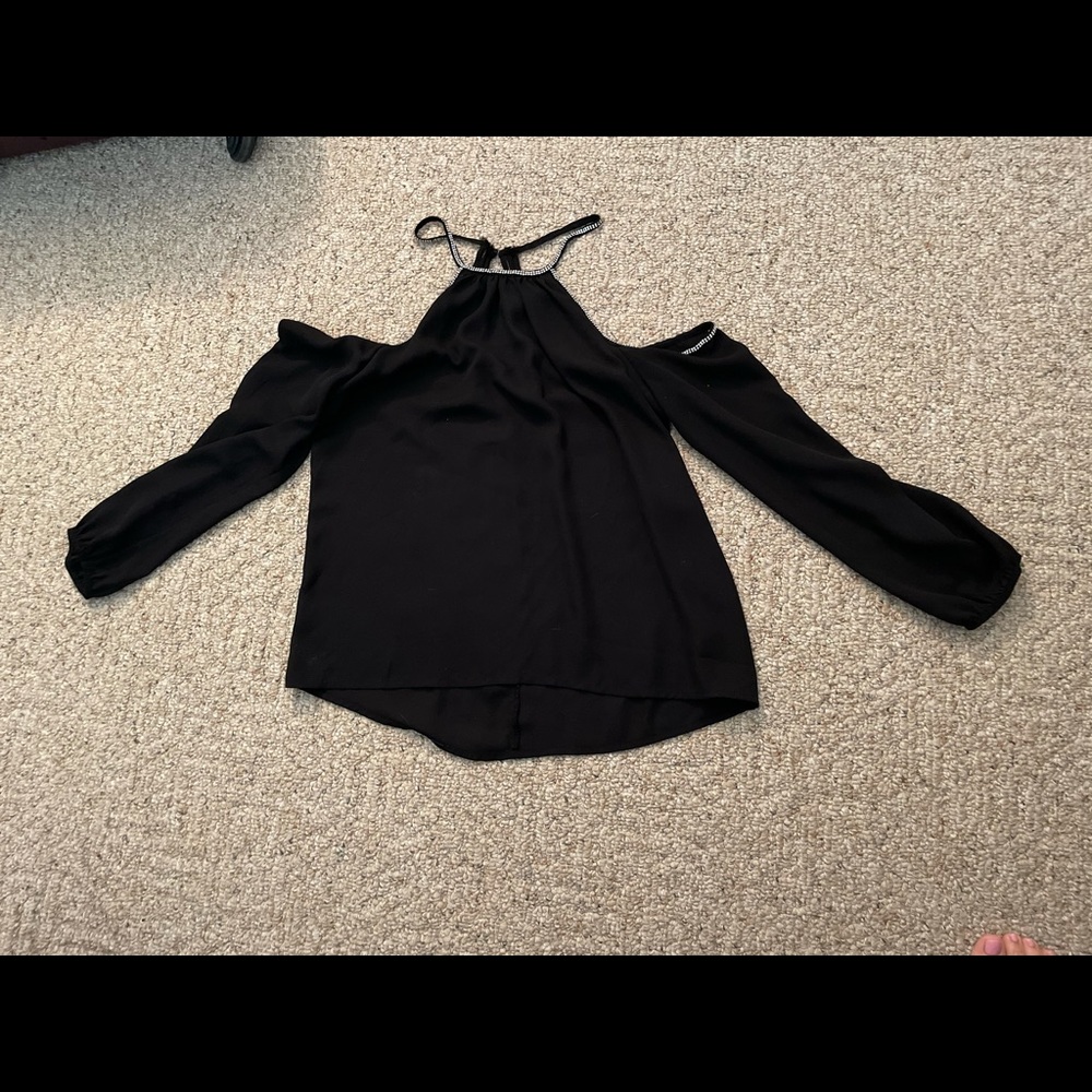 Long sleeve black dress shirt